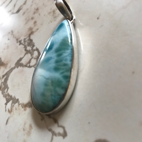 Larimar Sterling Silver Pendant - AAA Grade! OOAK - Picture 4 of 7